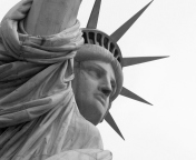 Das Statue Of Liberty Closeup Wallpaper 176x144