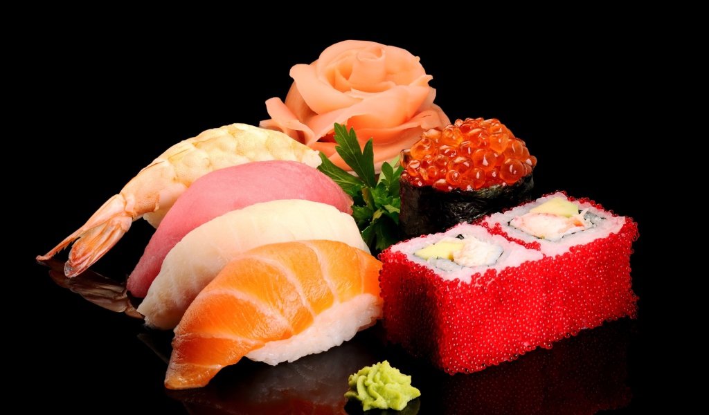 Обои Japanese Sushi 1024x600
