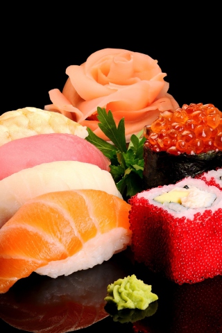 Das Japanese Sushi Wallpaper 320x480