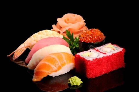 Обои Japanese Sushi 480x320