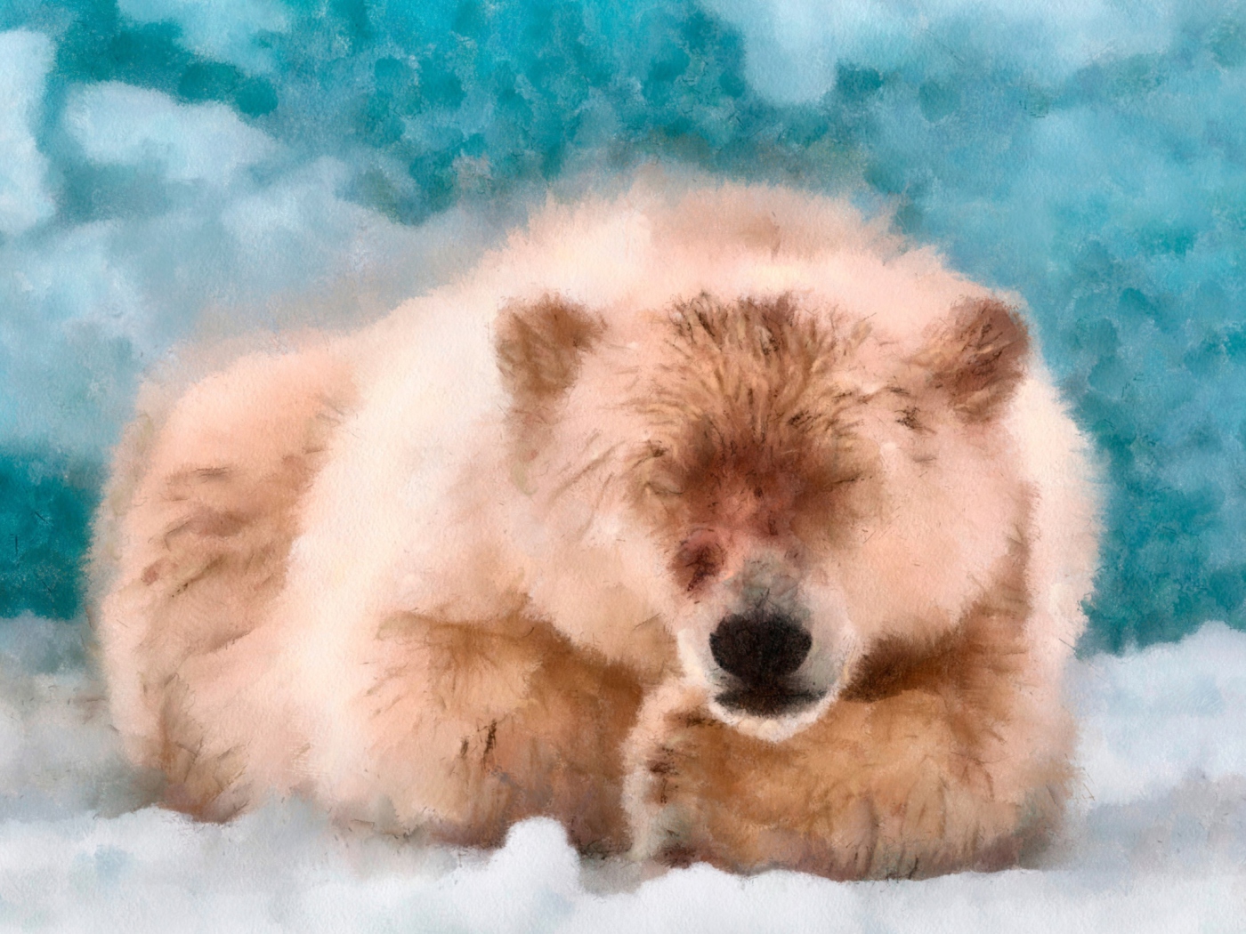 Sleeping Polar Bear screenshot #1 1400x1050