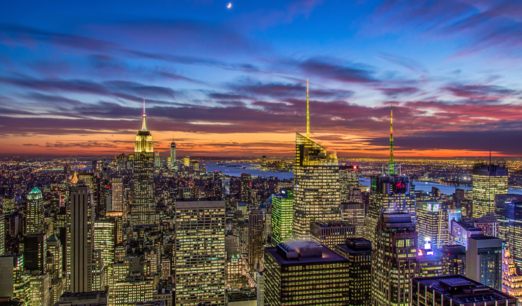 New York, Empire State Building wallpaper 1024x600