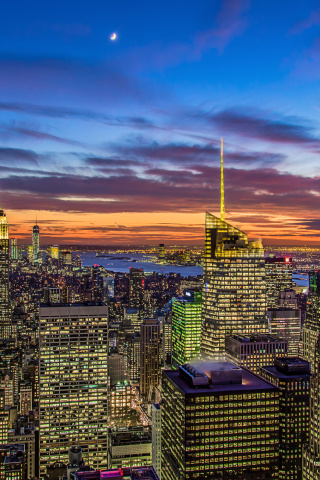 Das New York, Empire State Building Wallpaper 320x480