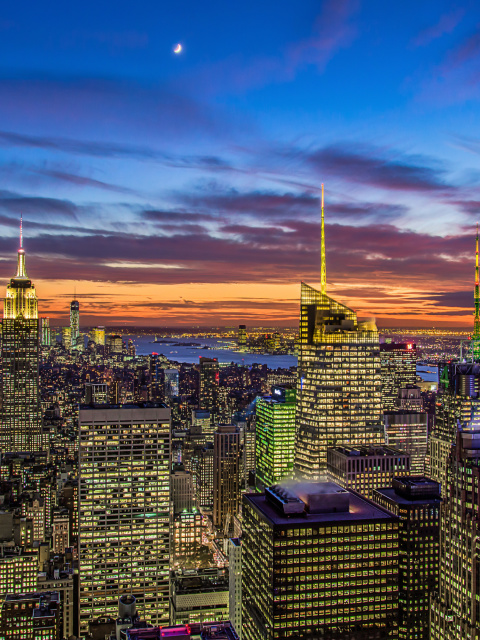 Обои New York, Empire State Building 480x640