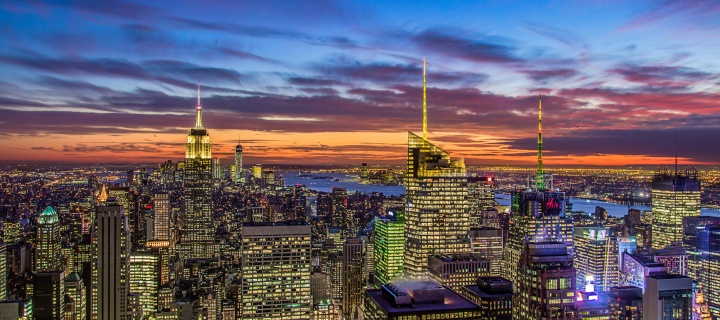 New York, Empire State Building wallpaper 720x320