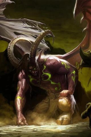 Das Illidan Stormrage - World of Warcraft Wallpaper 320x480