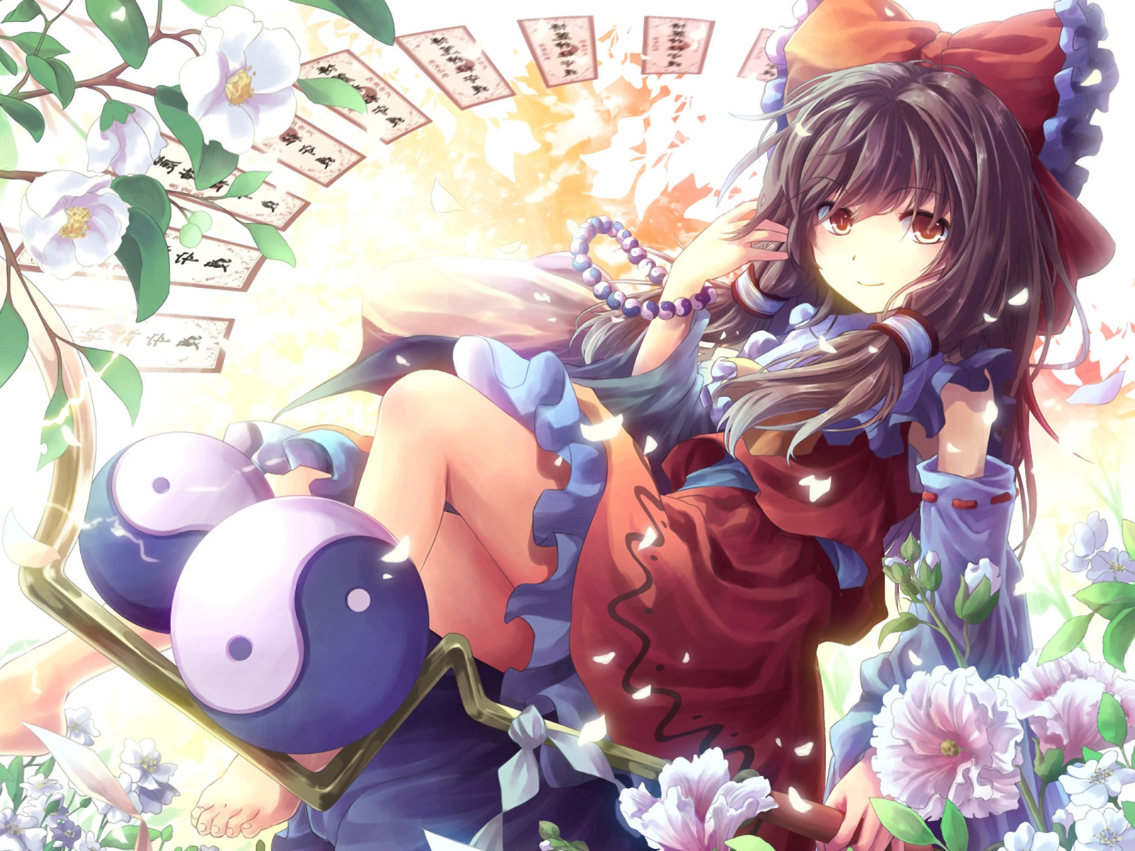 Fondo de pantalla Reimu Hakurei, Touhou 1600x1200