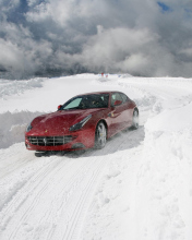 Das Ferrari In Winter Wallpaper 176x220