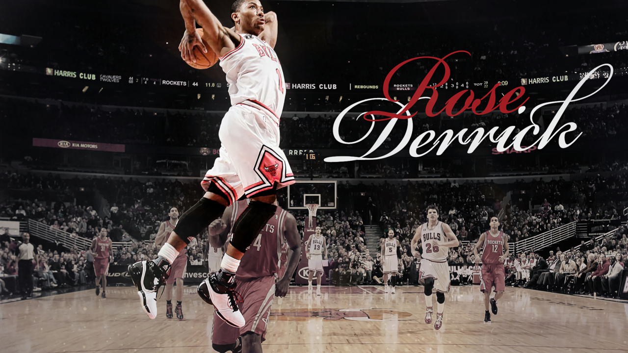 Das Derrick Rose NBA Star Wallpaper 1280x720