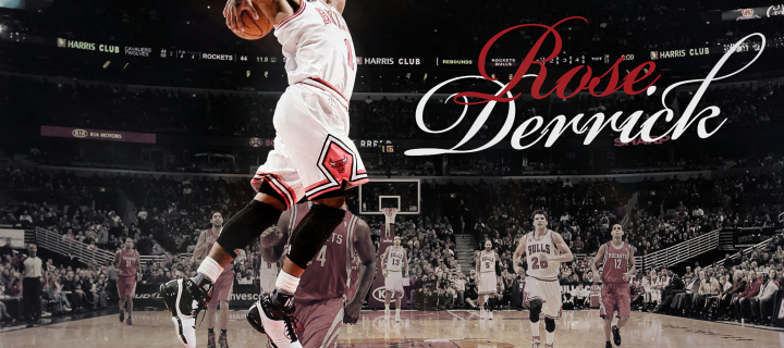 Derrick Rose NBA Star wallpaper 720x320