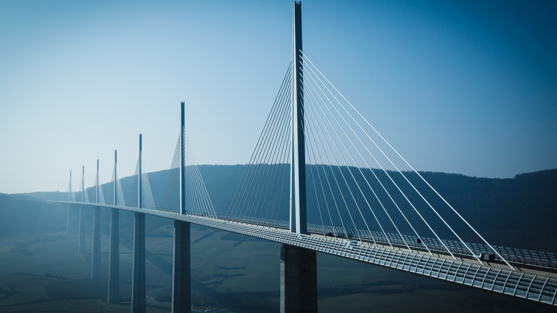 Viaduc De Millau France Bridge wallpaper 1920x1080