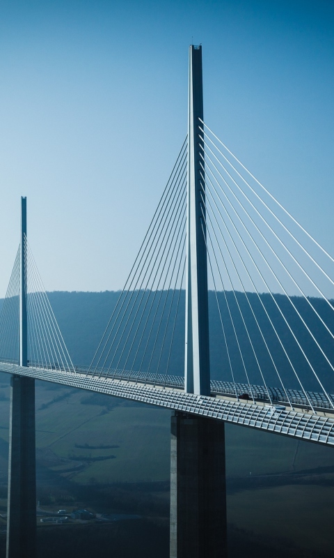 Screenshot №1 pro téma Viaduc De Millau France Bridge 480x800