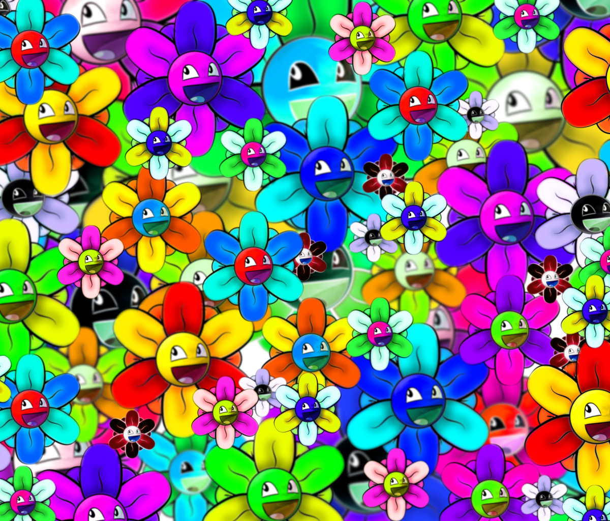 Обои Bright flowers smiles 1200x1024