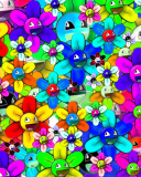 Bright flowers smiles screenshot #1 128x160