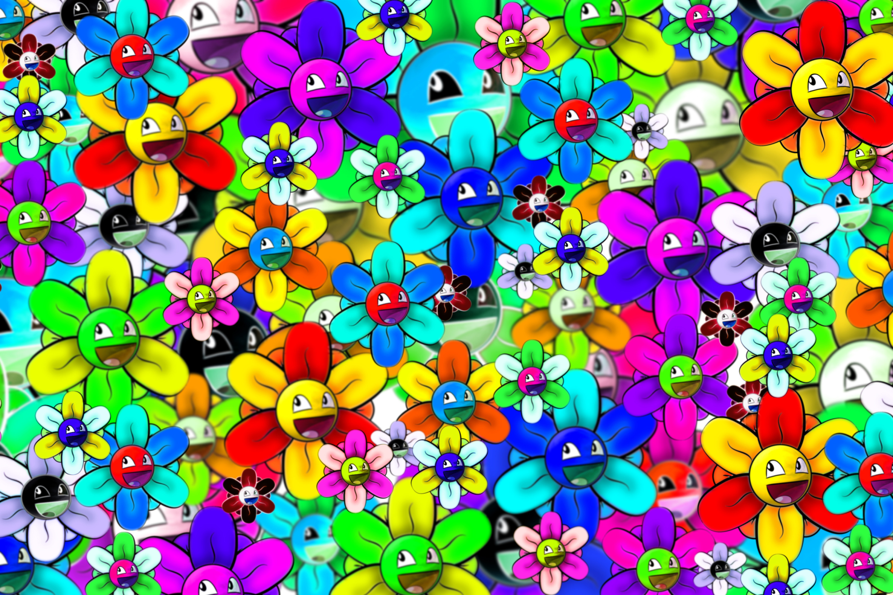 Bright flowers smiles wallpaper 2880x1920
