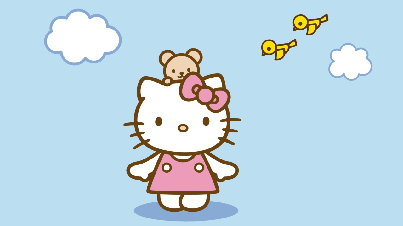 Fondo de pantalla Hello Kitty & Friend 1280x720
