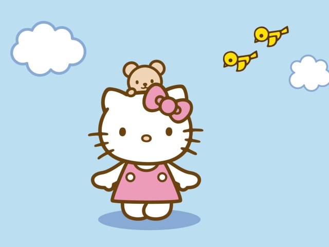Das Hello Kitty & Friend Wallpaper 640x480