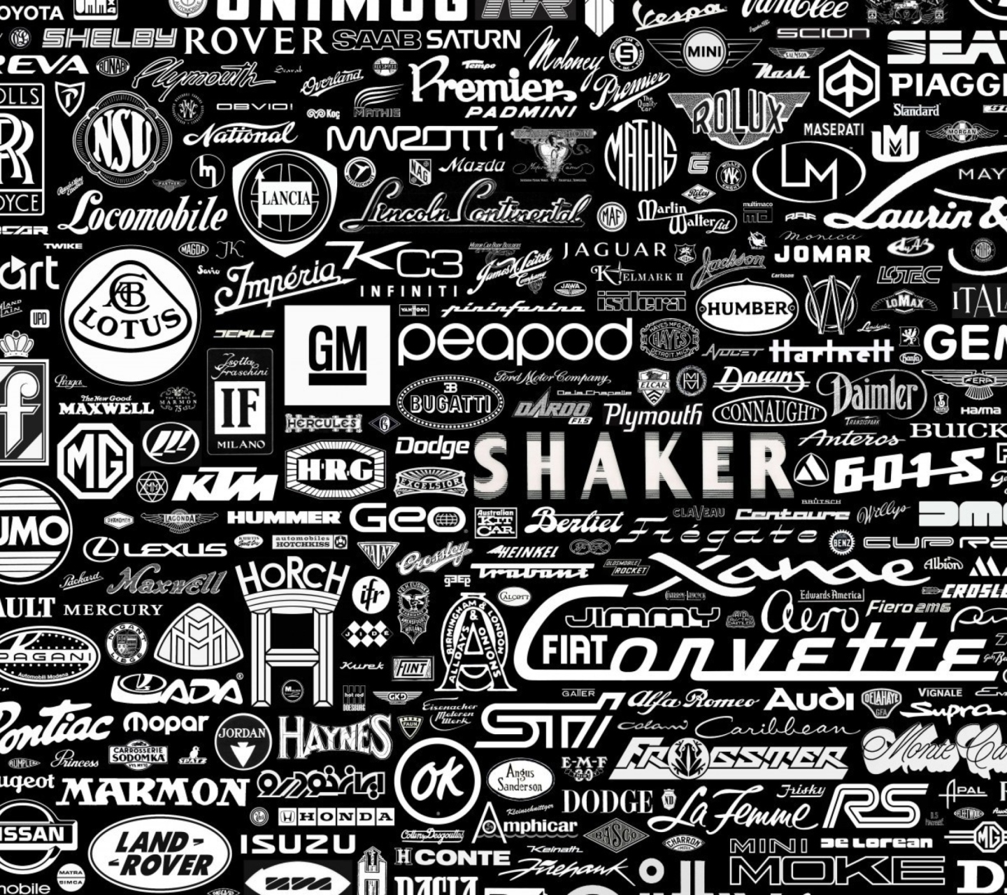 Car Logos wallpaper 1440x1280