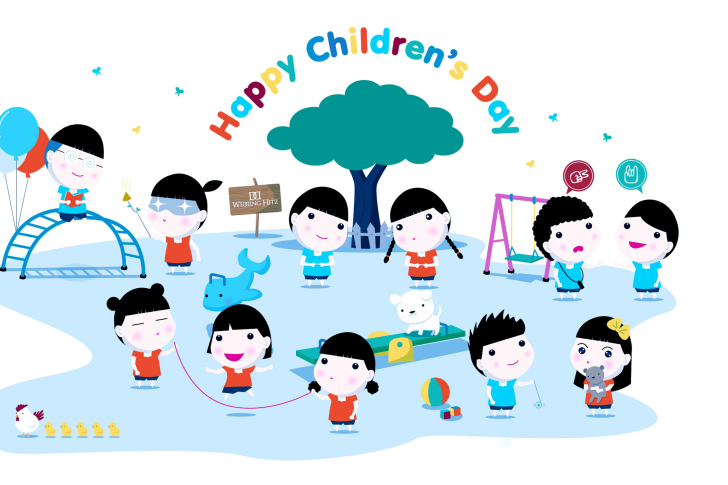 Das Happy Childrens Day on Playground Wallpaper