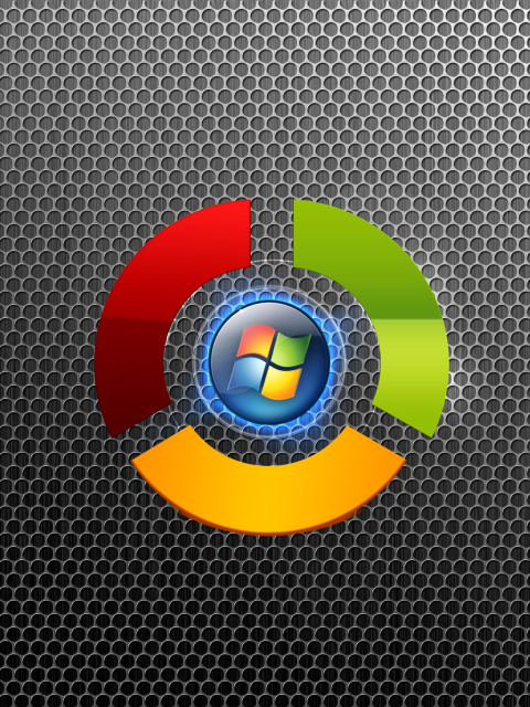 Windows and Chrome wallpaper 480x640
