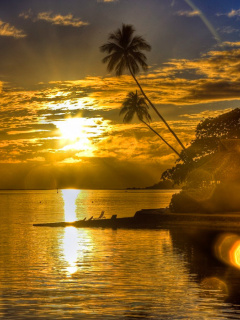 Sunset in Angola wallpaper 240x320