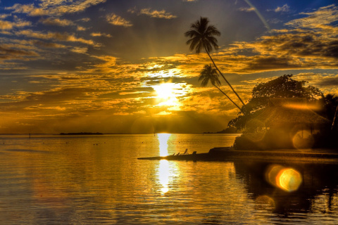 Sunset in Angola wallpaper 480x320