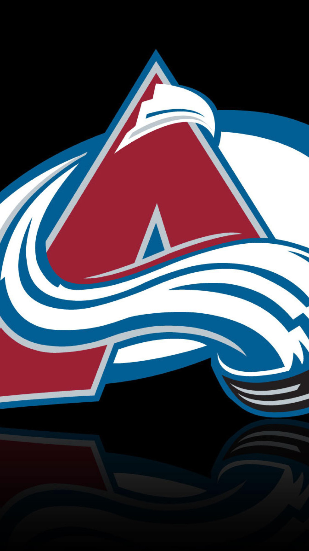 Fondo de pantalla Colorado Avalanche Black Logo 1080x1920