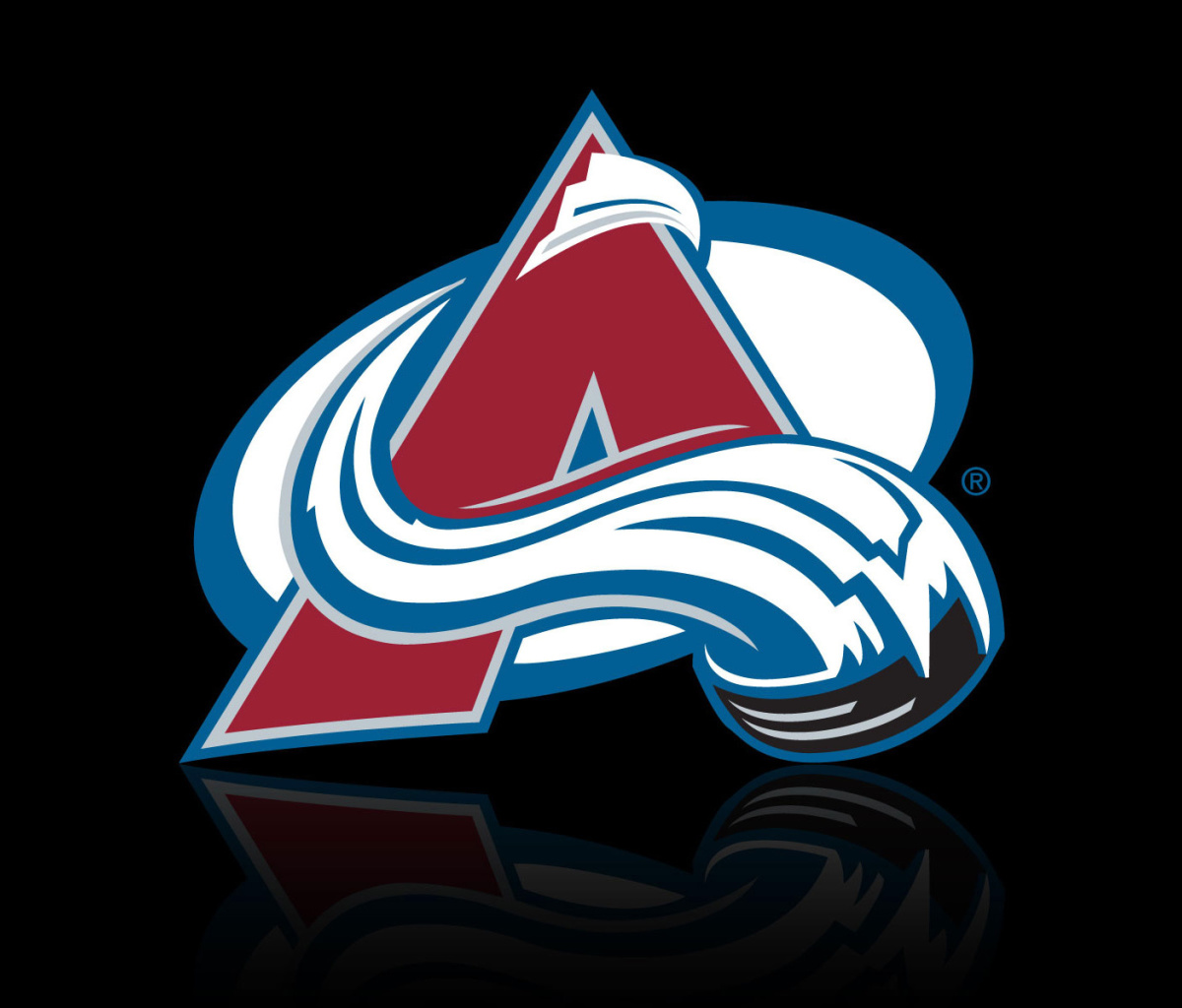 Fondo de pantalla Colorado Avalanche Black Logo 1200x1024