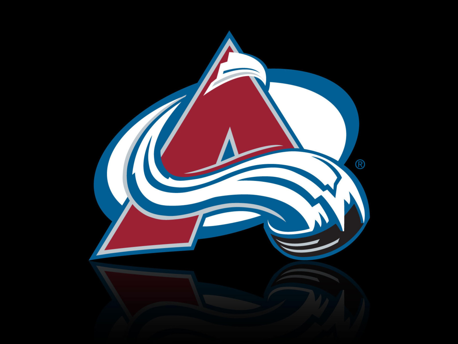 Fondo de pantalla Colorado Avalanche Black Logo 1600x1200
