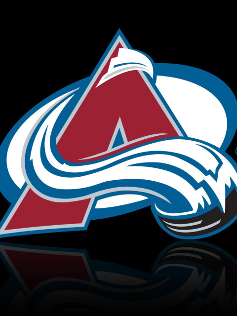 Fondo de pantalla Colorado Avalanche Black Logo 480x640