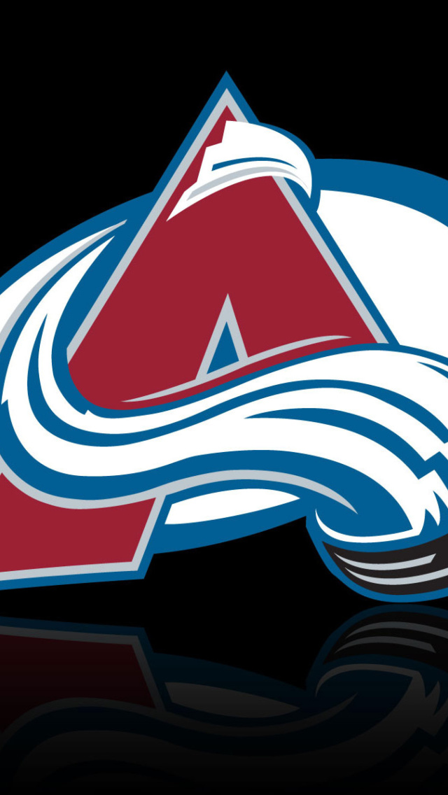 Sfondi Colorado Avalanche Black Logo 640x1136