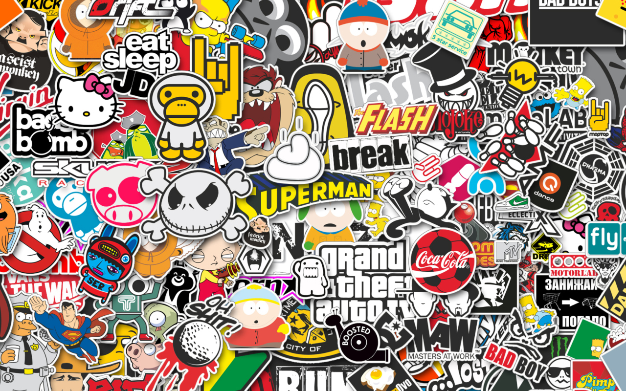 Das Funny Logos Wallpaper 1280x800