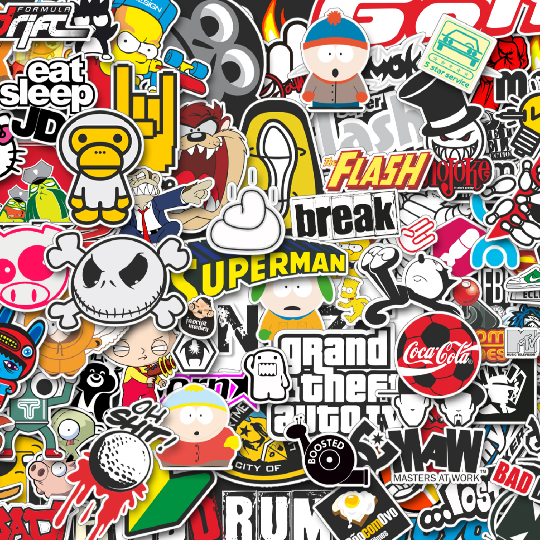 Funny Logos wallpaper 2048x2048