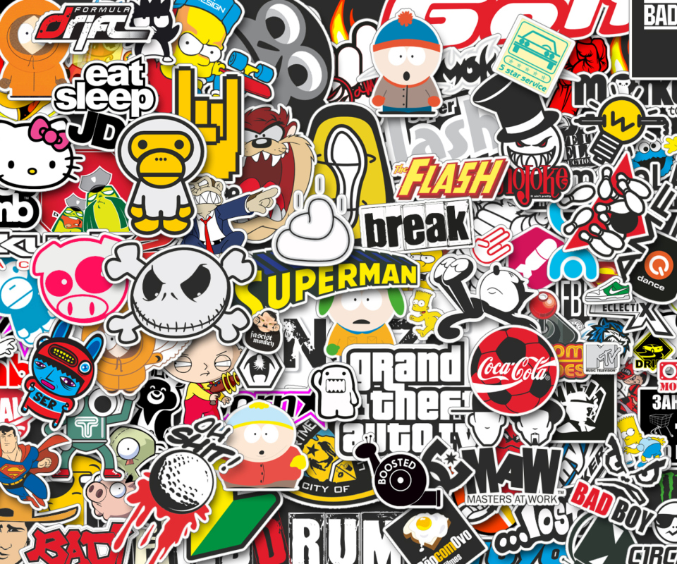 Das Funny Logos Wallpaper 960x800