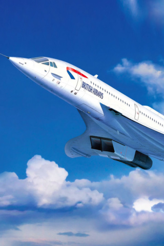 Fondo de pantalla Concorde British Airways 320x480