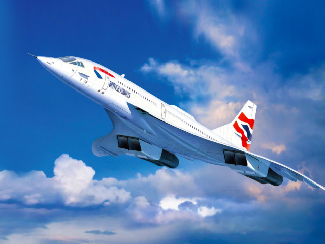 Fondo de pantalla Concorde British Airways 640x480