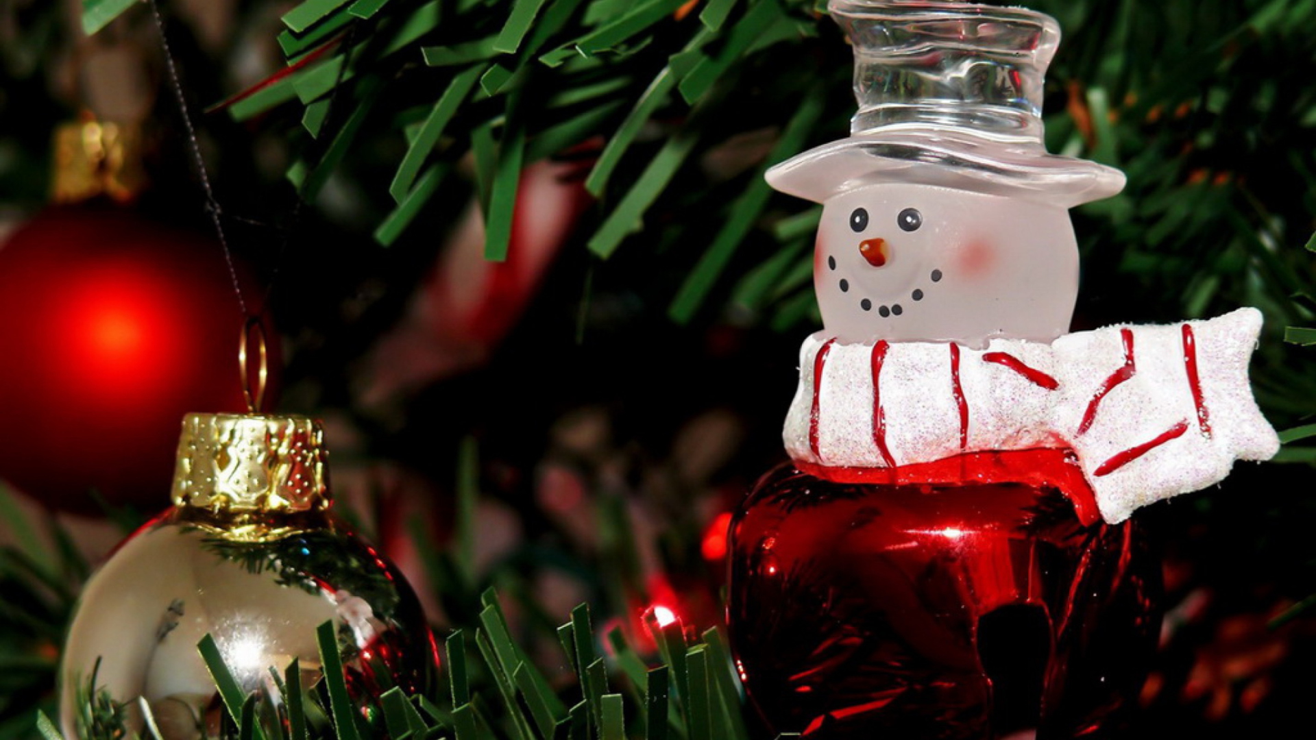 Snowman On The Christmas Tree screenshot #1 1920x1080