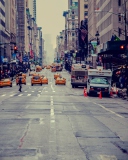 Обои New York City Usa Street Taxi 128x160