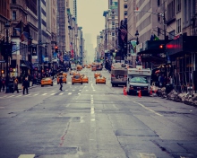Fondo de pantalla New York City Usa Street Taxi 220x176