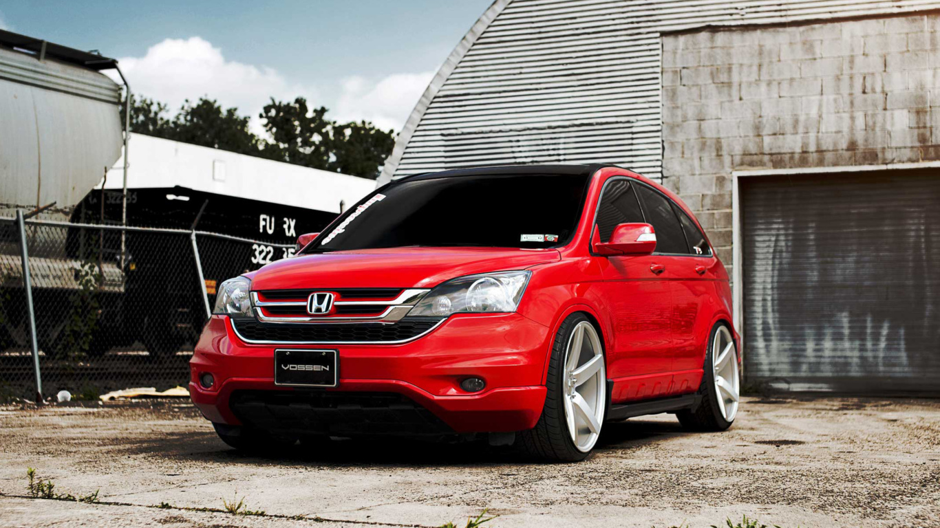 Обои Honda CRV Vossen Wheels 1366x768