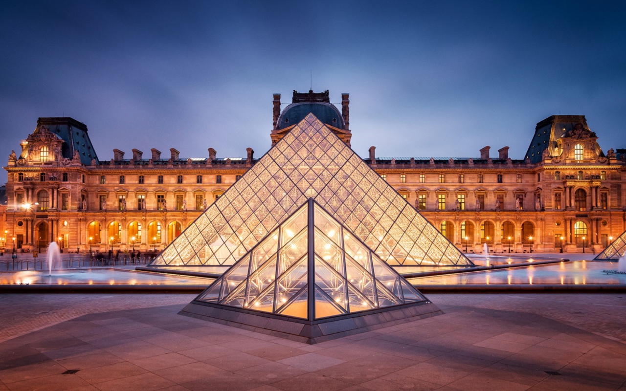 Fondo de pantalla Louvre Paris 1280x800