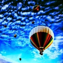 Balloons In Sky wallpaper 128x128