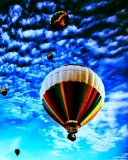 Das Balloons In Sky Wallpaper 128x160