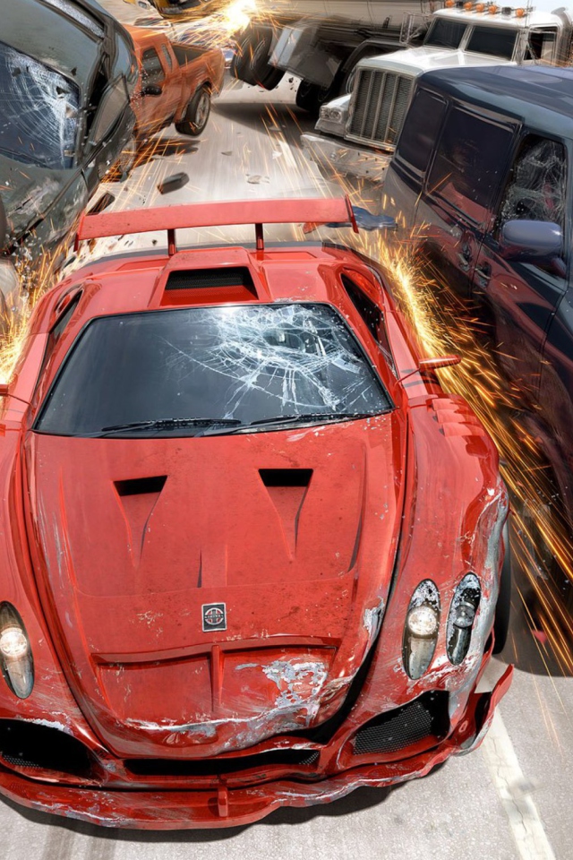 Burnout Revenge wallpaper 640x960