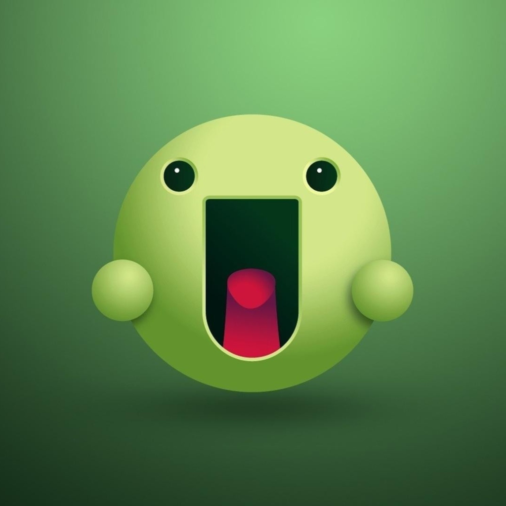 Das Green Smiley Wallpaper 1024x1024