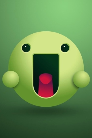 Screenshot №1 pro téma Green Smiley 320x480