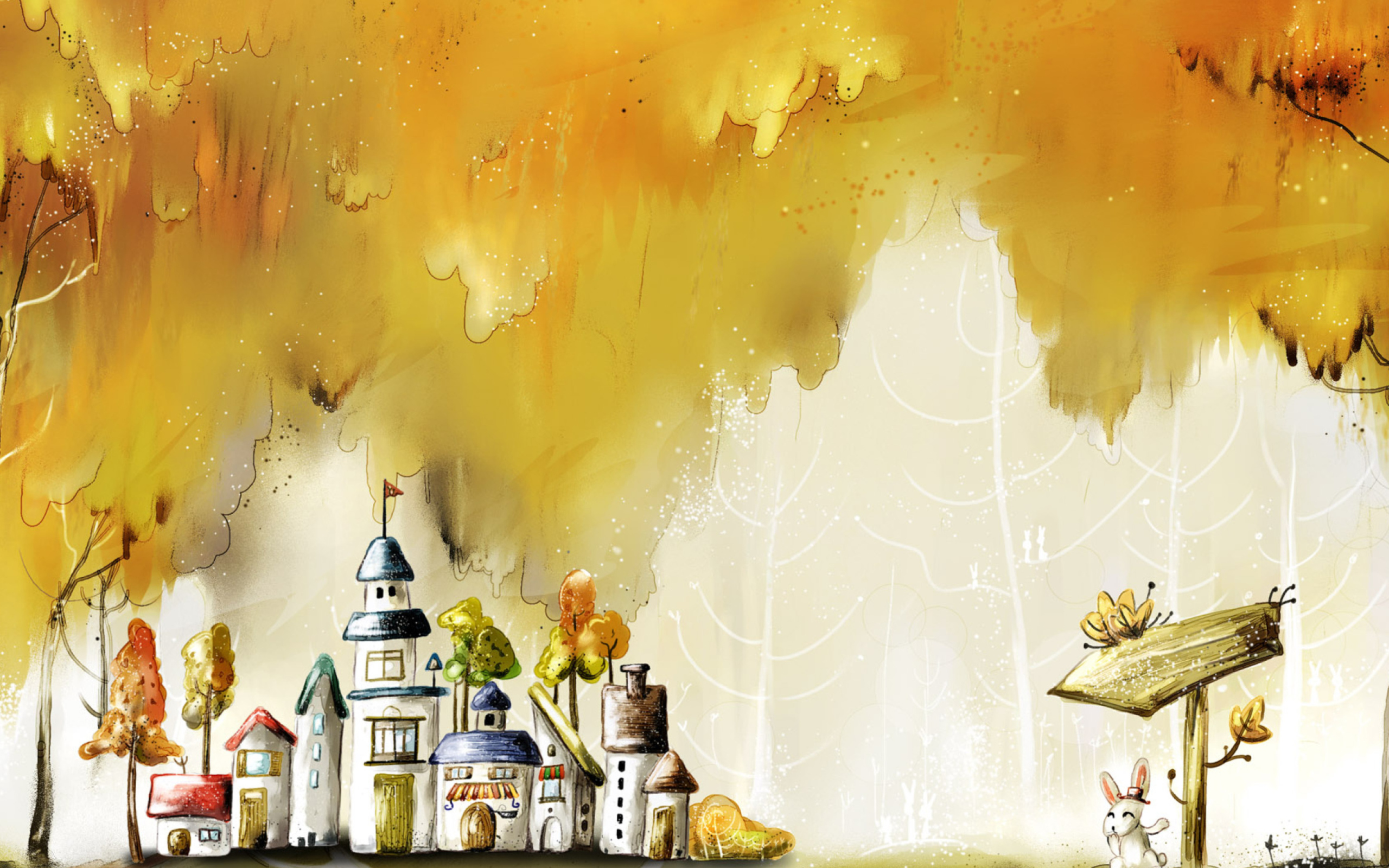 Fondo de pantalla Autumn Illustration 2560x1600