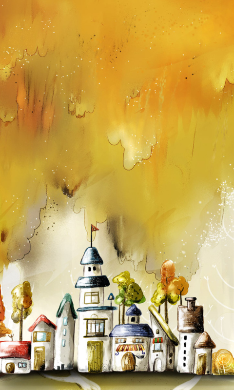 Fondo de pantalla Autumn Illustration 480x800