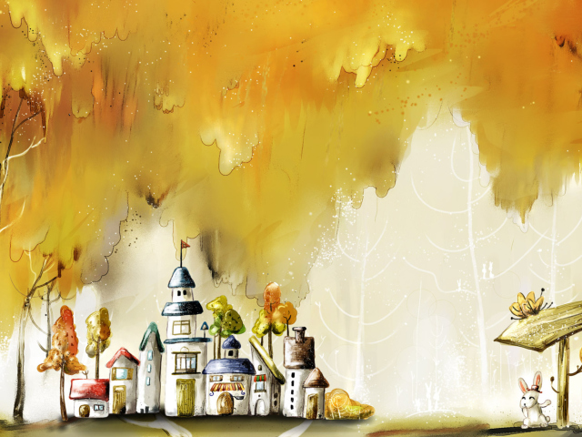 Autumn Illustration wallpaper 640x480