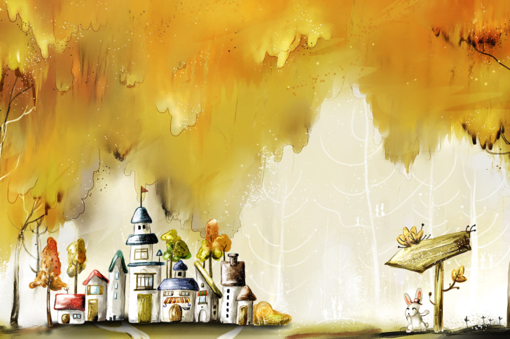 Fondo de pantalla Autumn Illustration